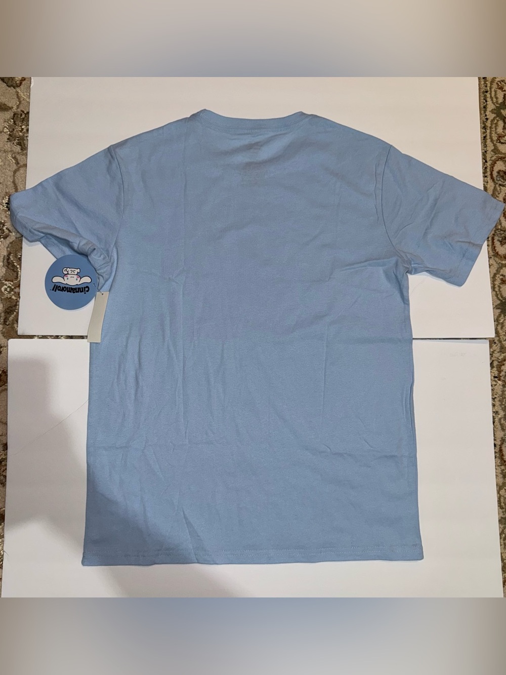 Sanrio Cinnamoroll Men's M Graphic Tee Light Blue NWT Kawaii Relaxed Fit T-Shirt - Picture 8 of 13